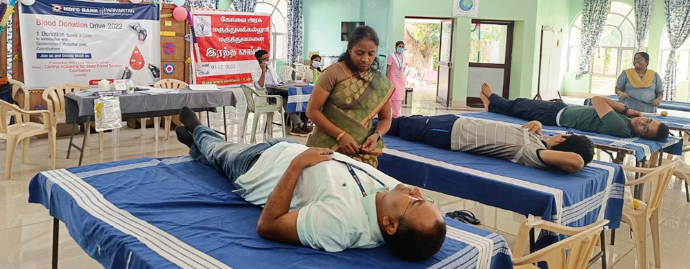 View of Blood donation camp organized for OTs